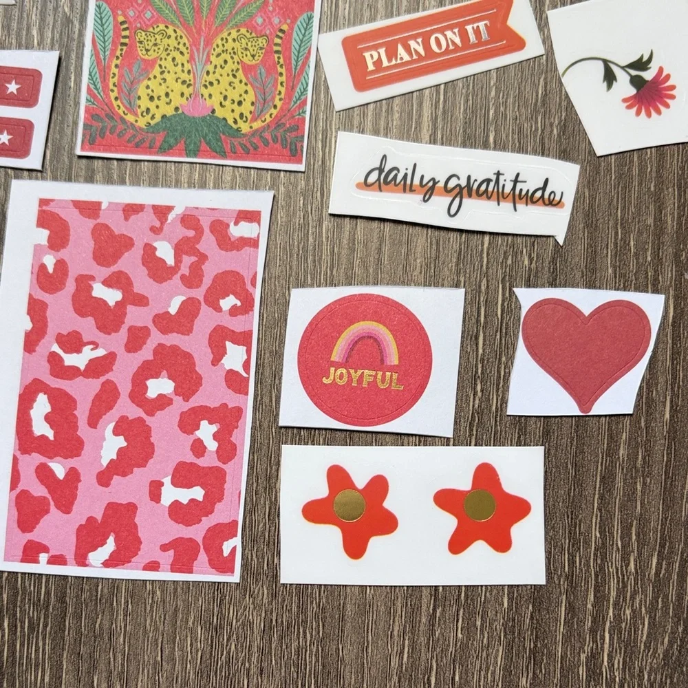 ❤️$3 Wild Red and Pink Hues Not So Mystery Happy Planner Sticker Set